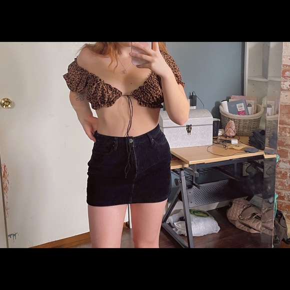 Cheetah print self tie top - Picture 3 of 3